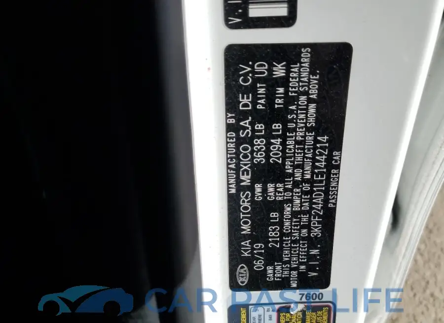 3KPF24AD1LE144214# 12