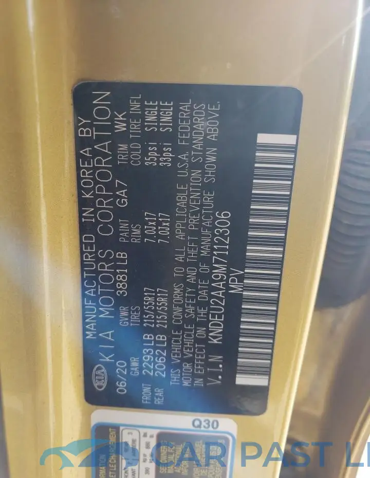 KNDEU2AA9M7112306# 12