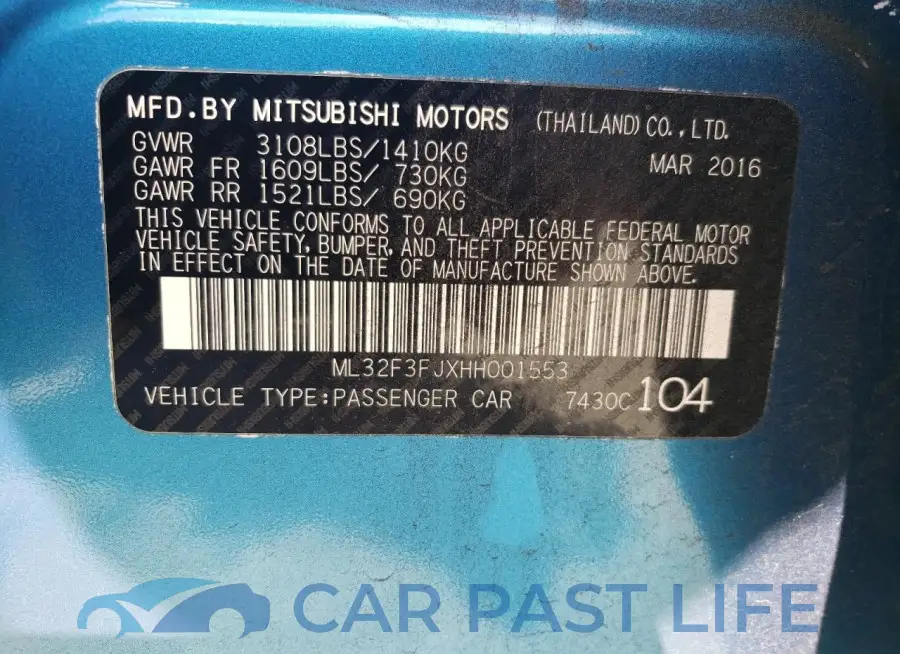ML32F3FJXHH001553# 13