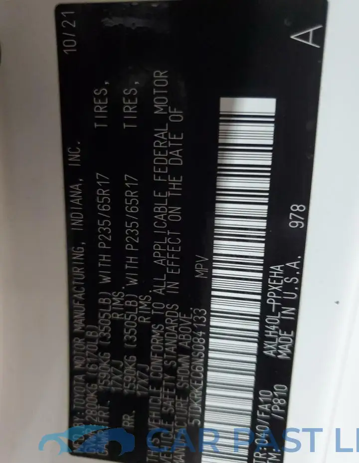 5TDKRKEC6NS084133# 13