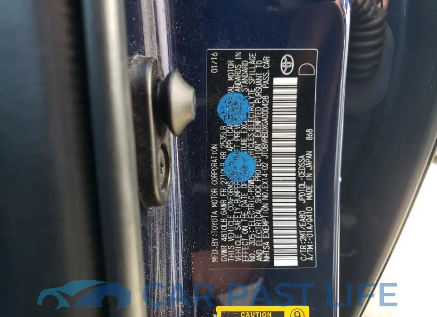 JTDBVRBDXGA000428# 12