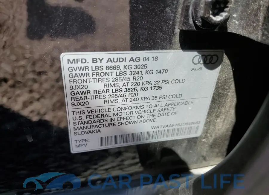 WA1VAAF78JD040683# 12