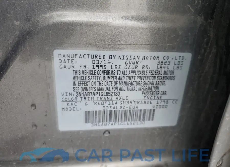 3N1AB7AP1GL652130# 12