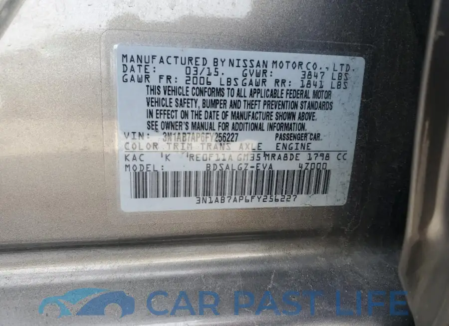 3N1AB7AP6FY256227# 12
