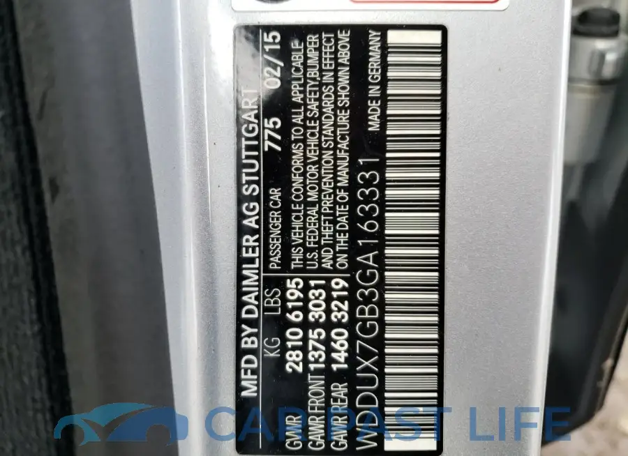 WDDUX7GB3GA163331# 12