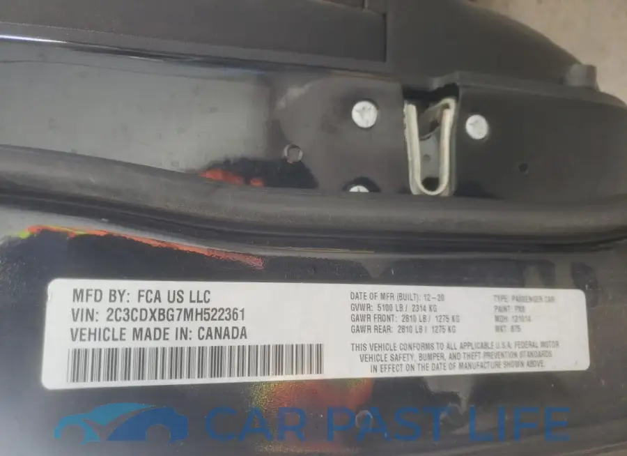 2C3CDXBG7MH522361# 13