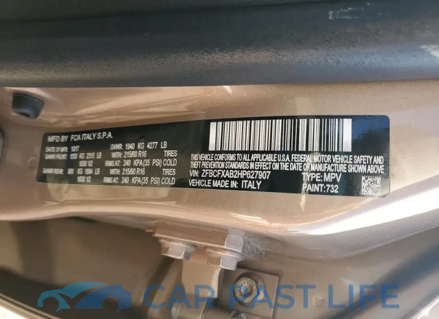 ZFBCFXAB2HP627907# 12