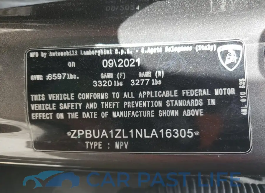 ZPBUA1ZL1NLA16305# 12