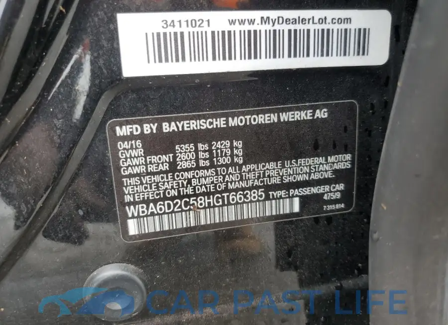 WBA6D2C58HGT66385# 13