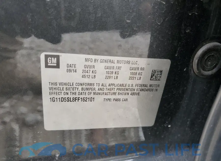 1G11D5SL8FF162101# 12