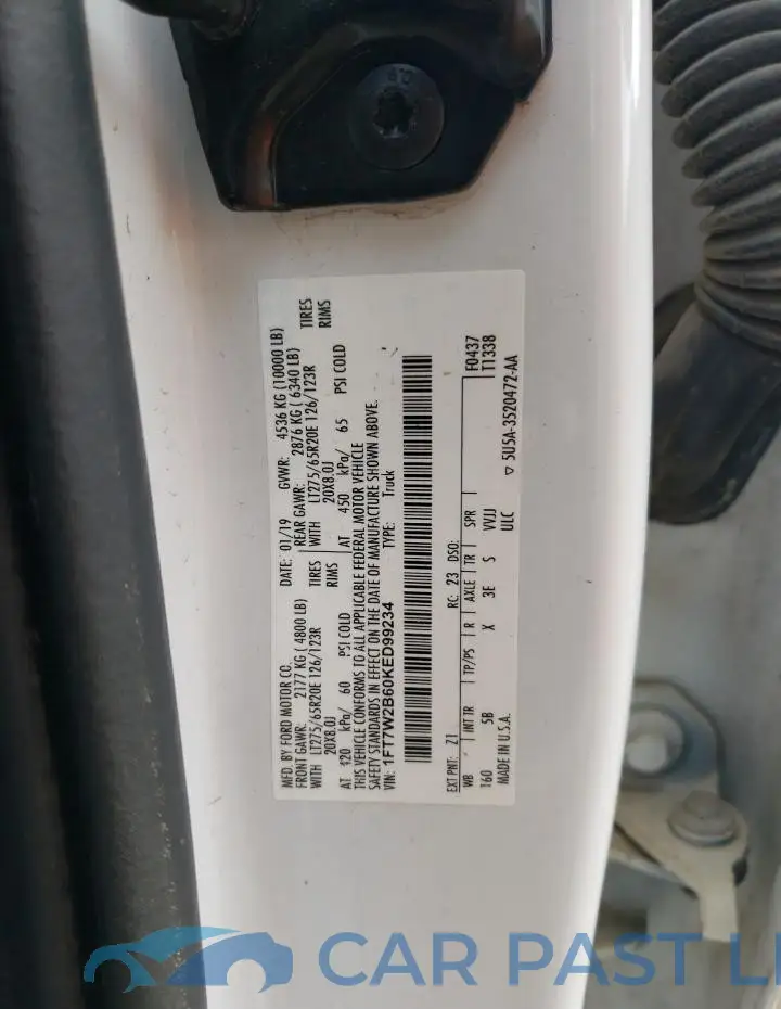 1FT7W2B60KED99234# 12