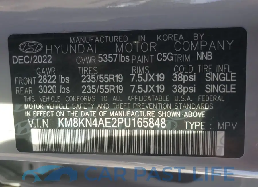 KM8KN4AE2PU165848# 14