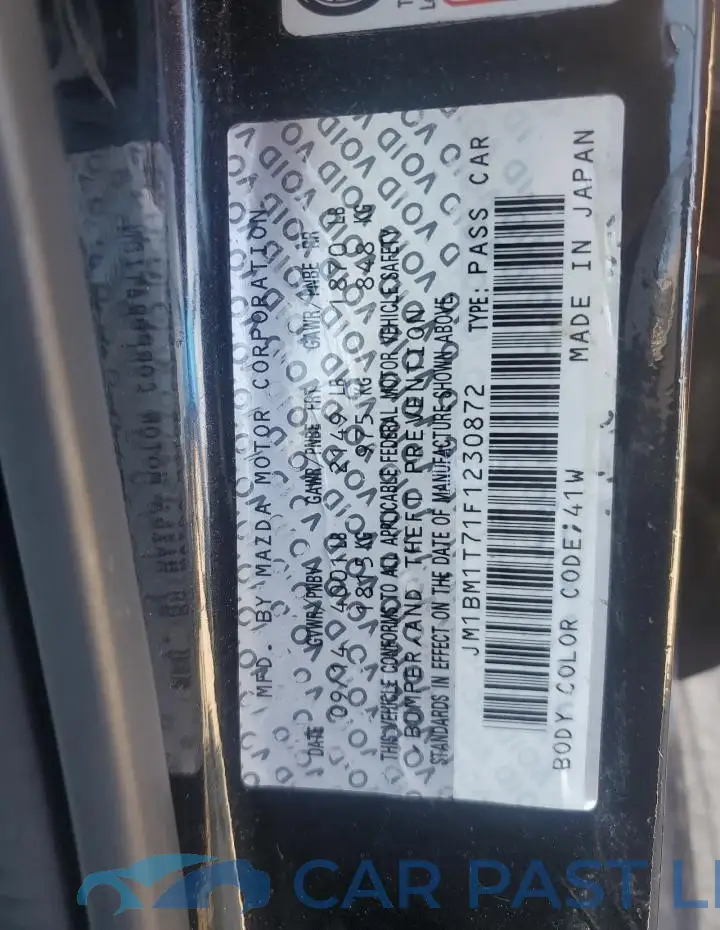 JM1BM1T71F1230872# 12