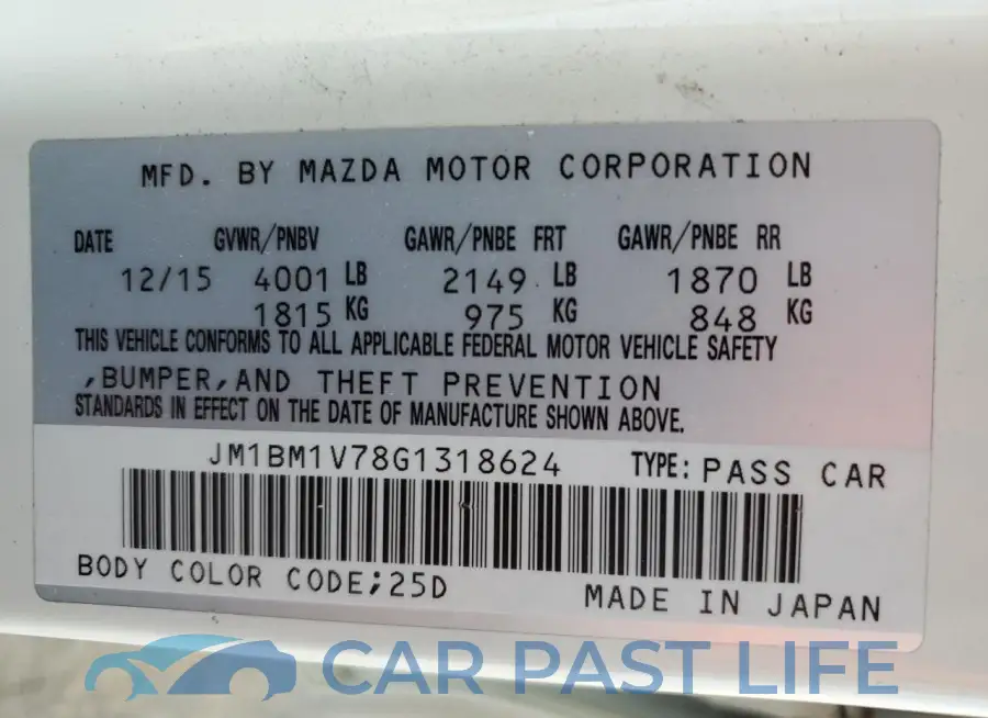 JM1BM1V78G1318624# 12