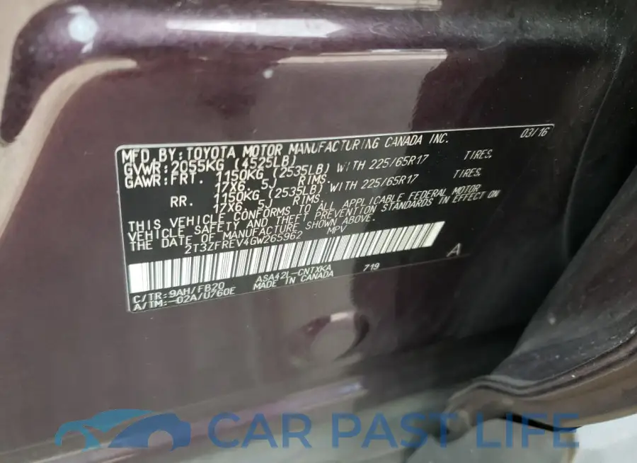 2T3ZFREV4GW265962# 13
