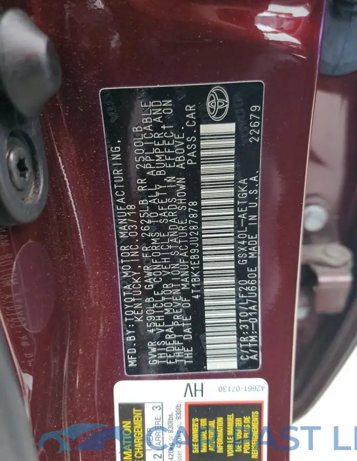 4T1BK1EB9JU287878# 13