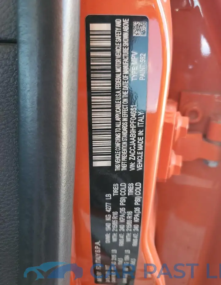 ZACCJAAB9HPF04651# 13