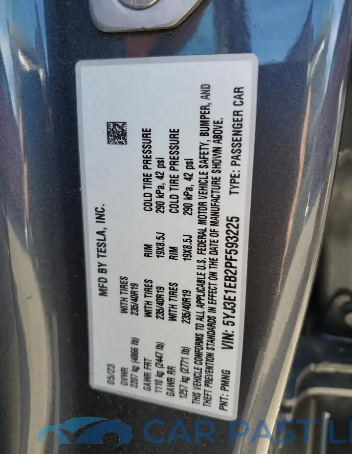 5YJ3E1EB2PF593225# 13