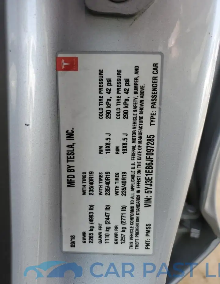 5YJ3E1EB6JF097285# 13