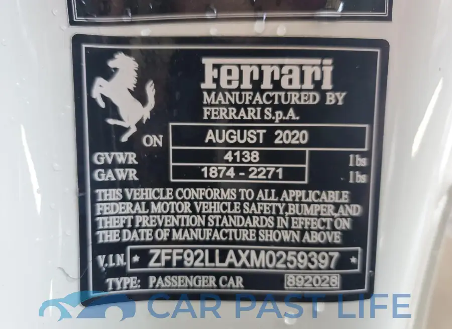 ZFF92LLAXM0259397# 13