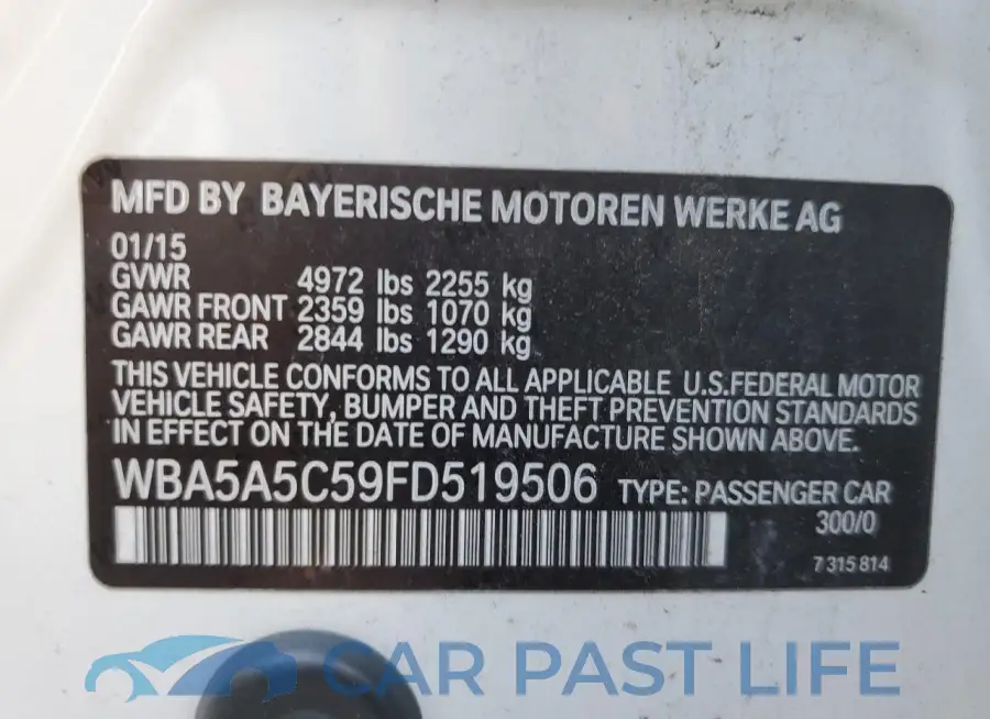 WBA5A5C59FD519506# 12