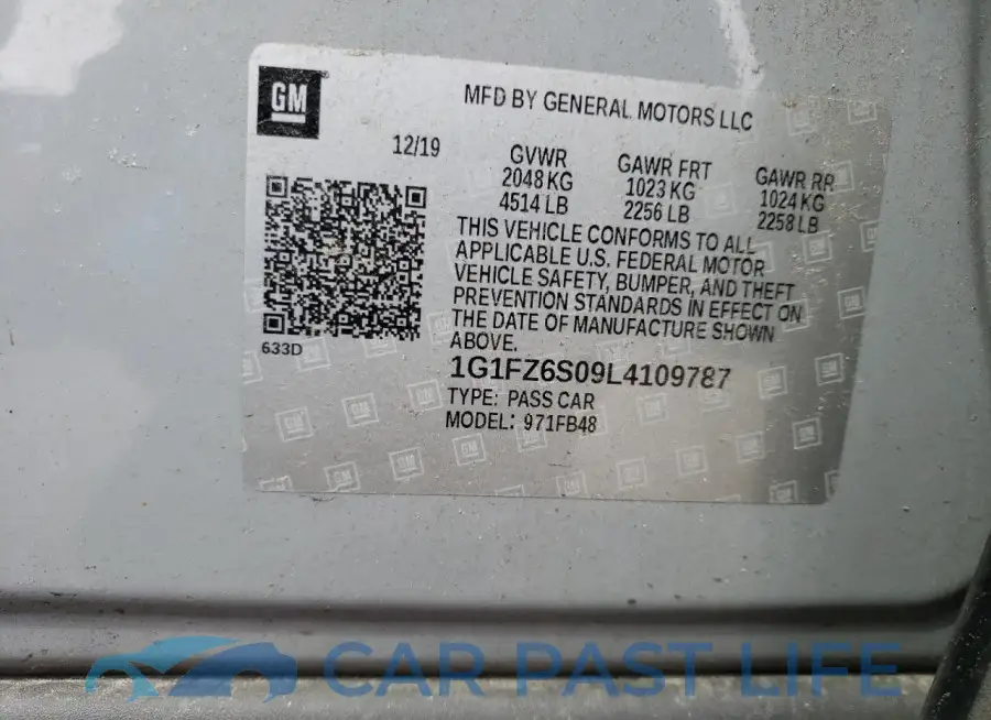 1G1FZ6S09L4109787# 12