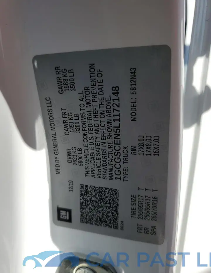 1GCGSCEN5L1172148# 12
