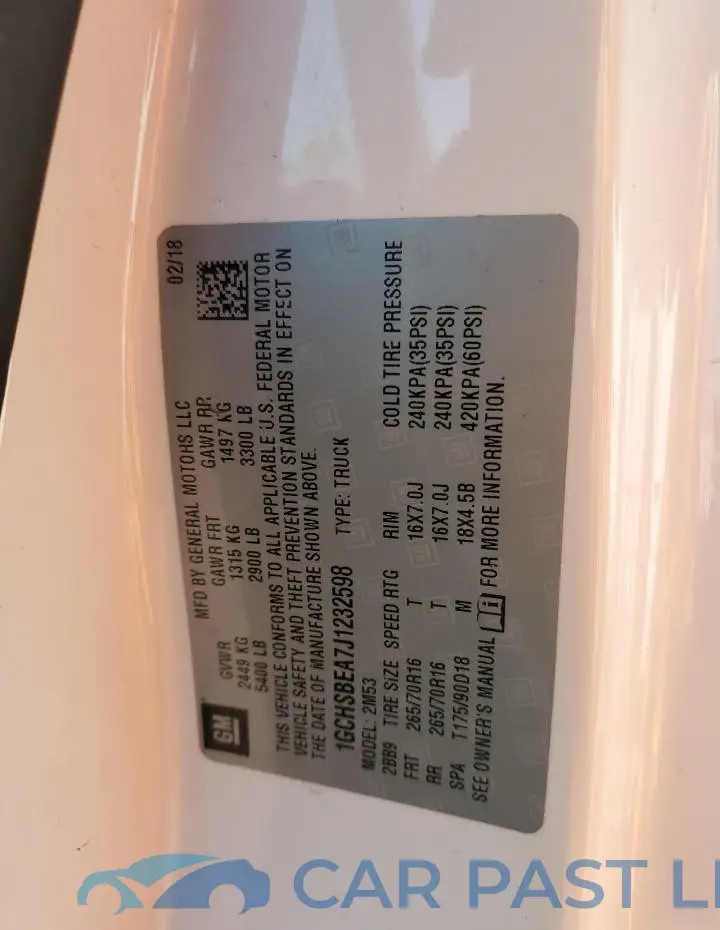 1GCHSBEA7J1232598# 12