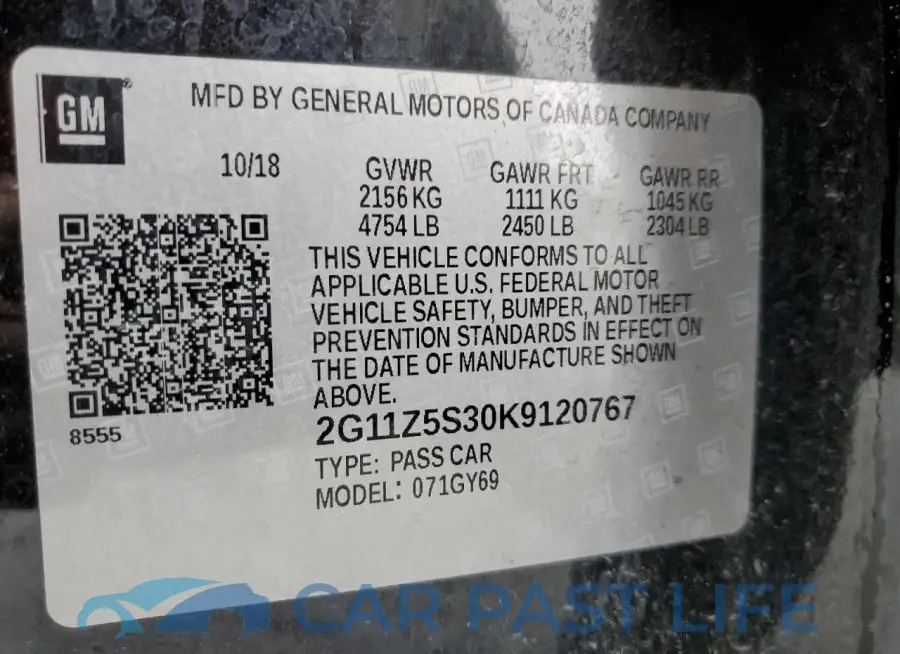 2G11Z5S30K9120767# 12