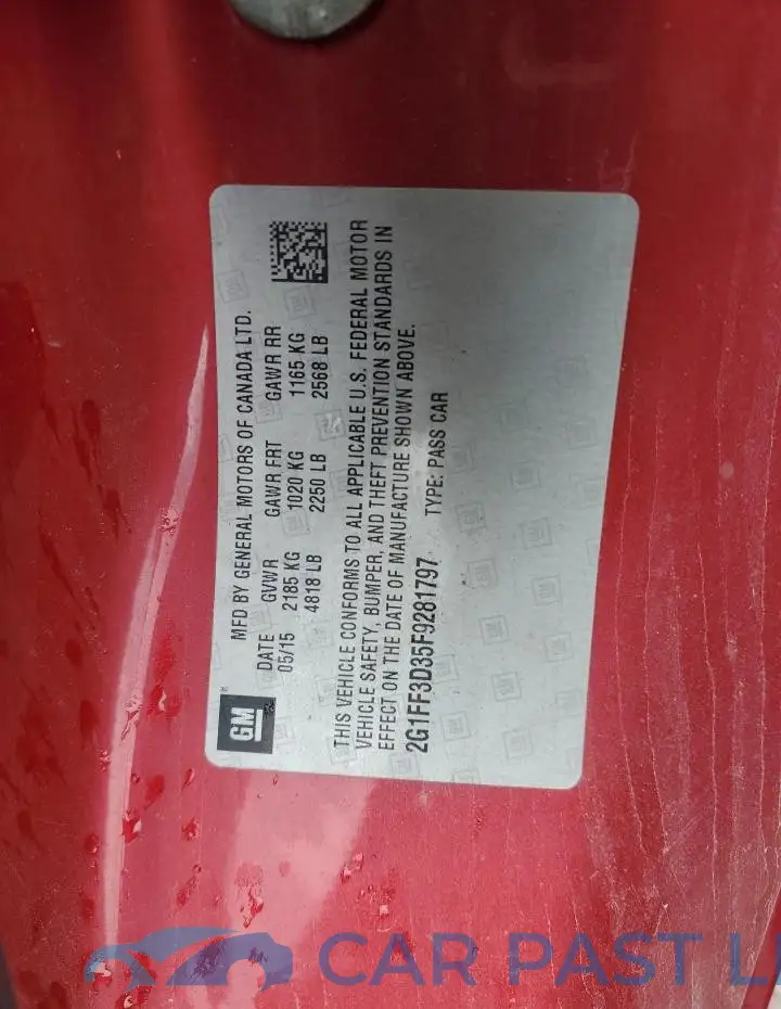 2G1FF3D35F9281797# 12