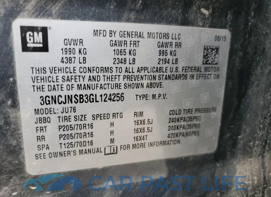 3GNCJNSB3GL124256# 13