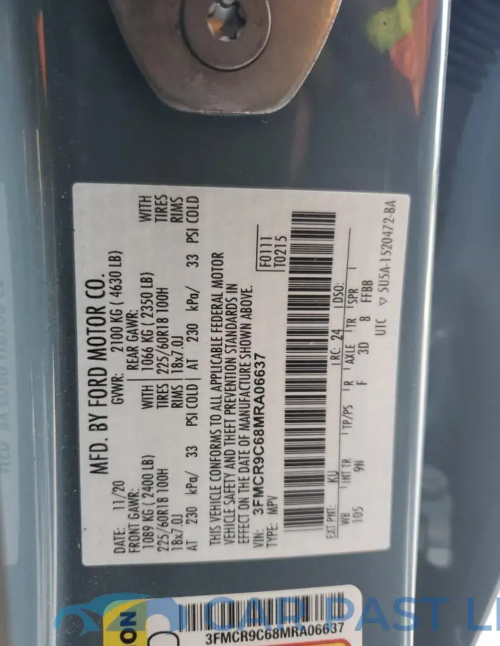 3FMCR9C68MRA06637# 12