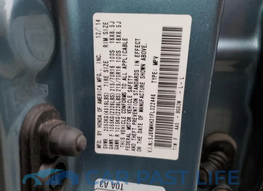 5J6RM4H31FL022446# 12