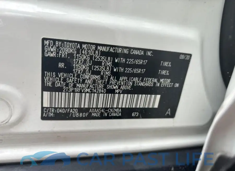 2T3P1RFV9MC142840# 10