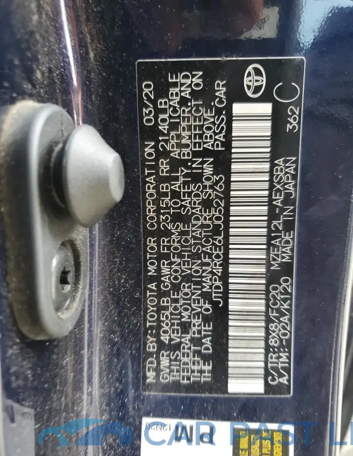 JTDP4RCE6LJ052763# 12