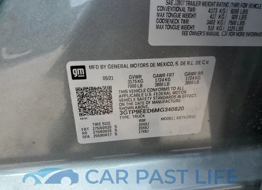 3GTP9EED6MG340820# 13
