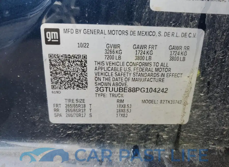 3GTUUBE88PG104242# 12