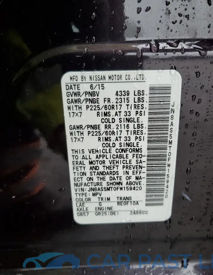 JN8AS5MT0FW159420# 13
