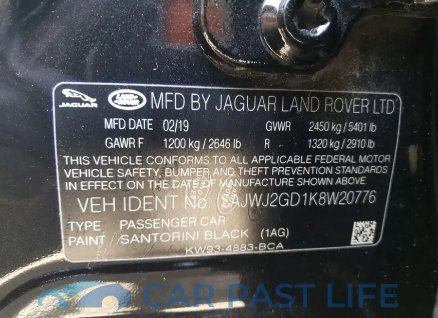 SAJWJ2GD1K8W20776# 10