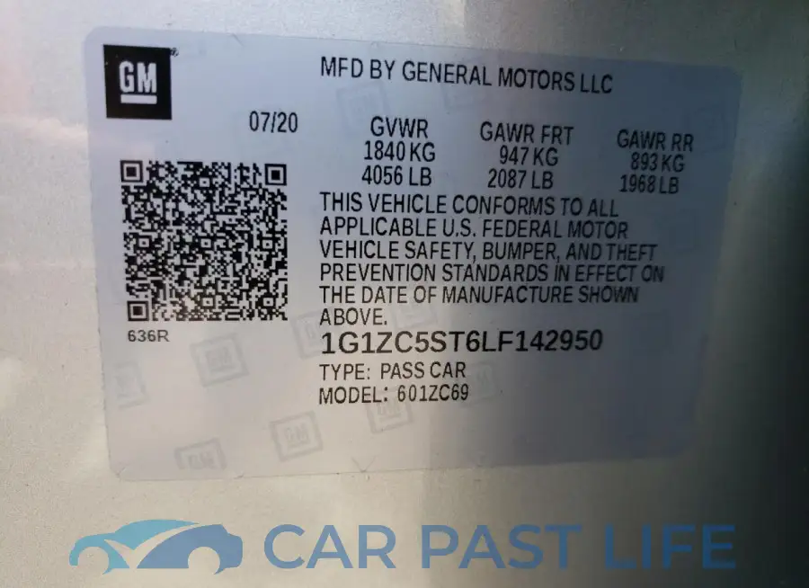 1G1ZC5ST6LF142950# 12