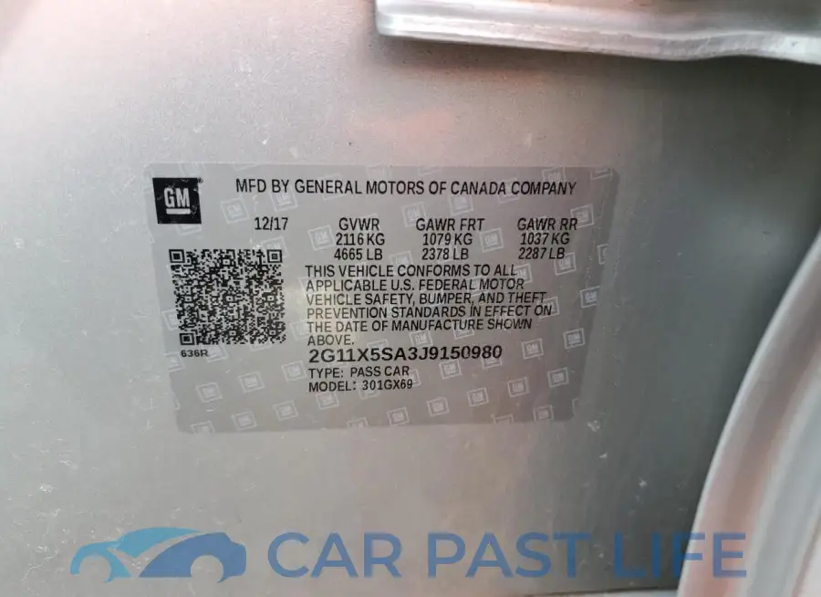 2G11X5SA3J9150980# 13