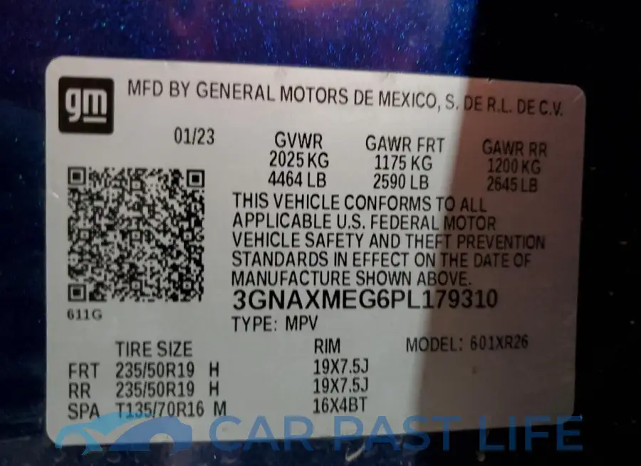 3GNAXMEG6PL179310# 13