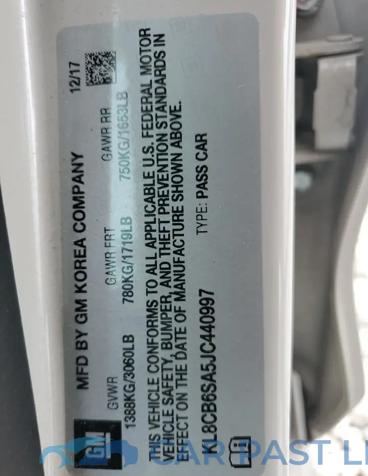 KL8CB6SA5JC440997# 14