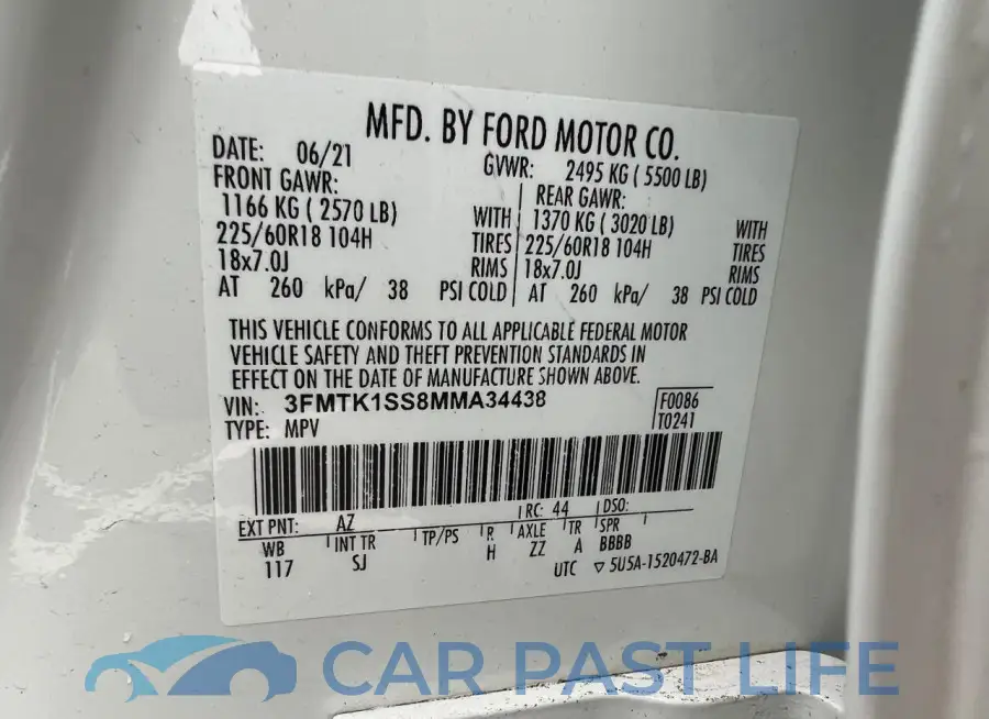 3FMTK1SS8MMA34438# 10