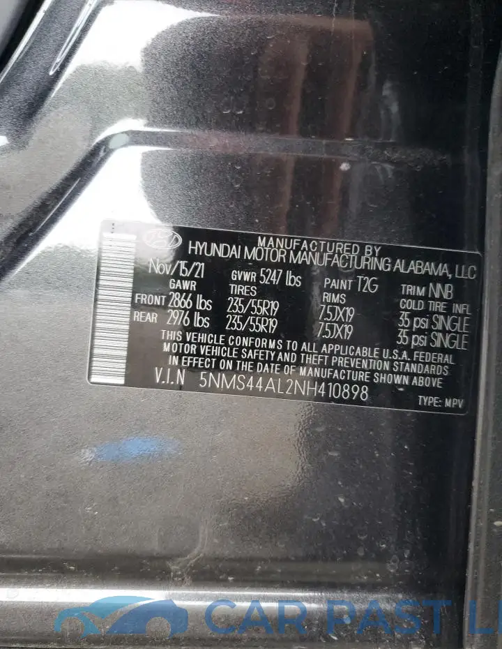 5NMS44AL2NH410898# 13