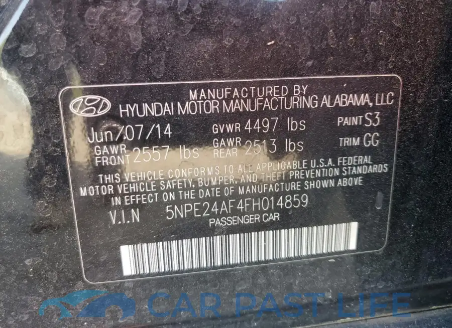 5NPE24AF4FH014859# 12