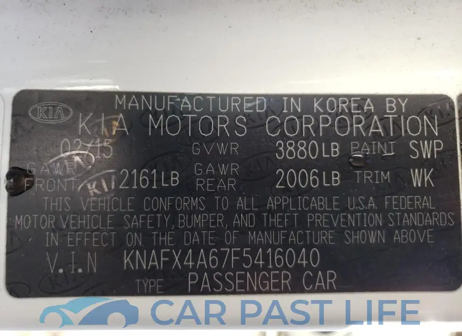 KNAFX4A67F5416040# 12