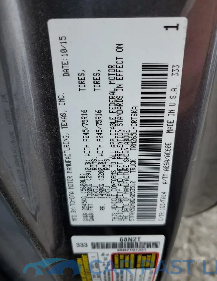 5TFRX5GN0GX053512# 12