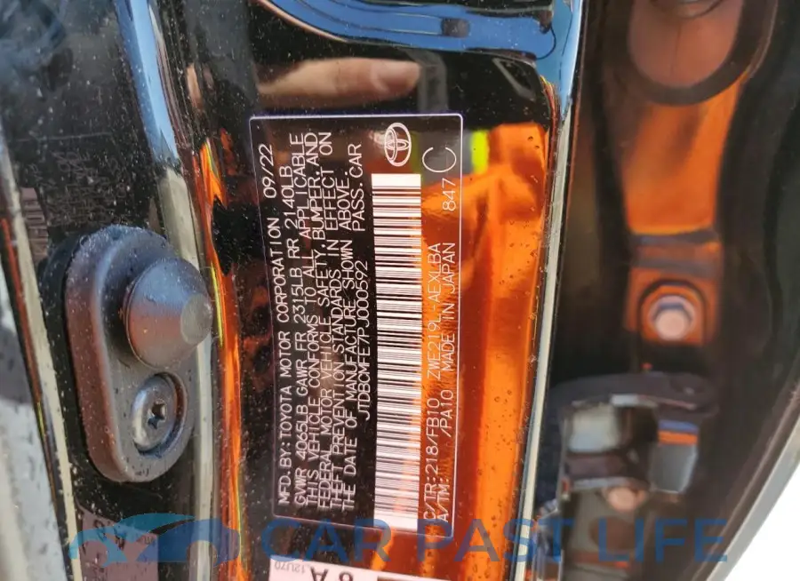 JTDBCMFE7PJ000592# 12