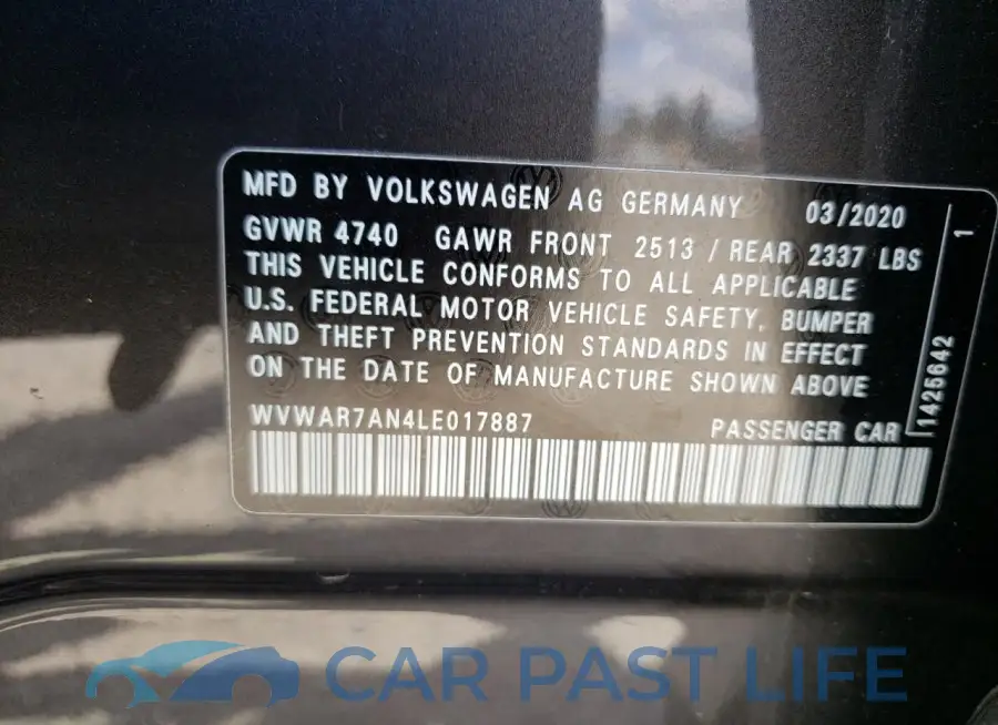 WVWAR7AN4LE017887# 12